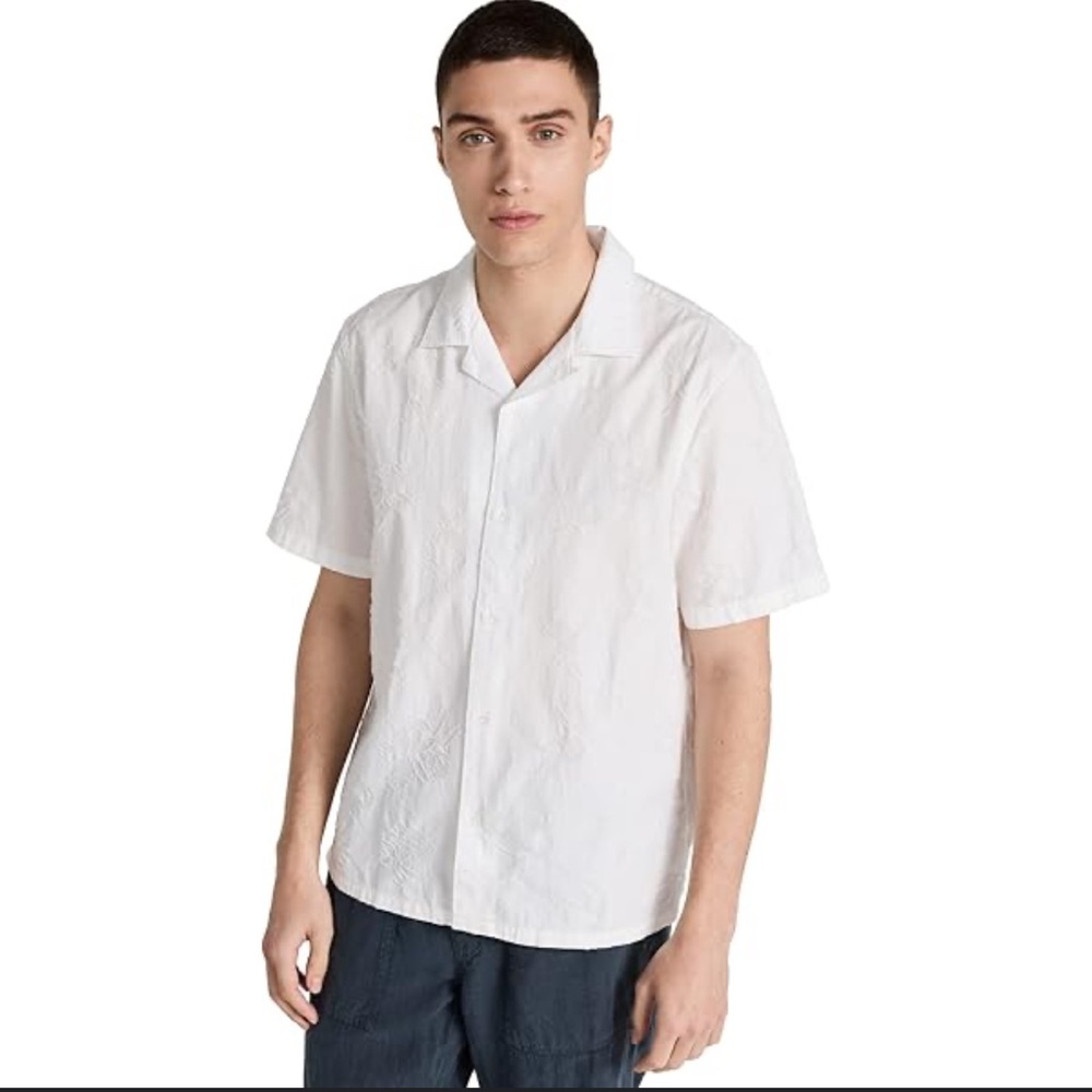 Banana Republic Off-White Linen-Blend Top